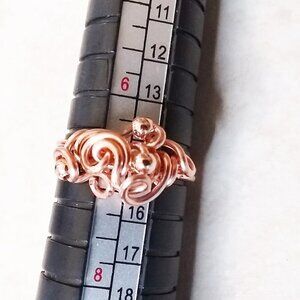 Stunning & One-of-a-kind Copper Wire Ring - Size 6.75-7 - Girly Swirly & Curly!